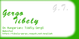 gergo tibely business card