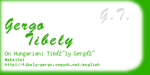 gergo tibely business card